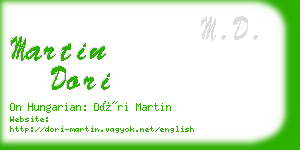 martin dori business card